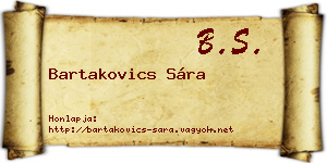 Bartakovics Sára névjegykártya